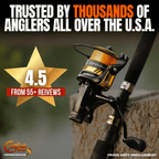 Catfish Pro Ambidextrous Spinning Reel Pre-Spooled 20lb Monofilament