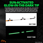 Catfish Pro 7'6" Fishing for Fun Spinning Rod Glow Tip S-Glass E-Glass