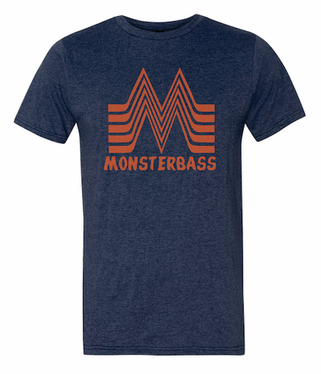 MONSTERBASS Monsterburger Ring Spun Cotton Bass Fishing Graphic Tee