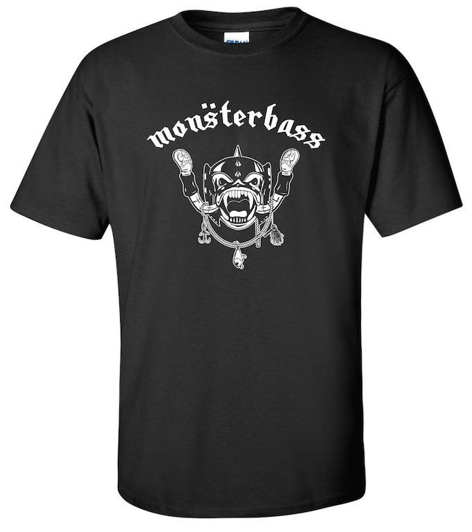 MONSTERBASS Snagglefish Heavy Metal Bass Fishing Ring Spun Cotton Tee
