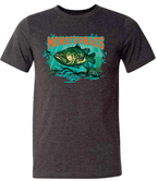 MONSTERBASS Swimming With the Fishes Bass Fishing Graphic T-Shirt Tee