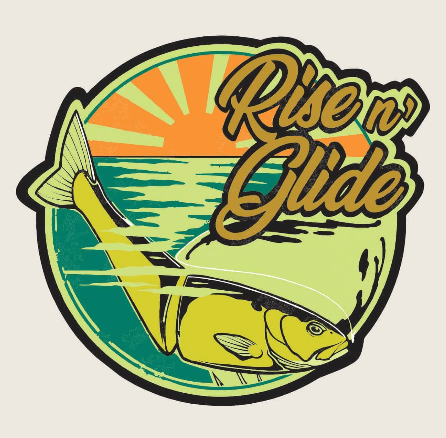 MONSTERBASS Rise and Glide Bass Fishing Vinyl Waterproof Sticker Decal