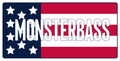 MONSTERBASS Red White America 5 inch Vinyl Waterproof Fishing Sticker