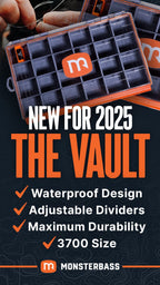 MONSTERBASS Vault 3600 Waterproof Tackle Box Charity Donation Bass