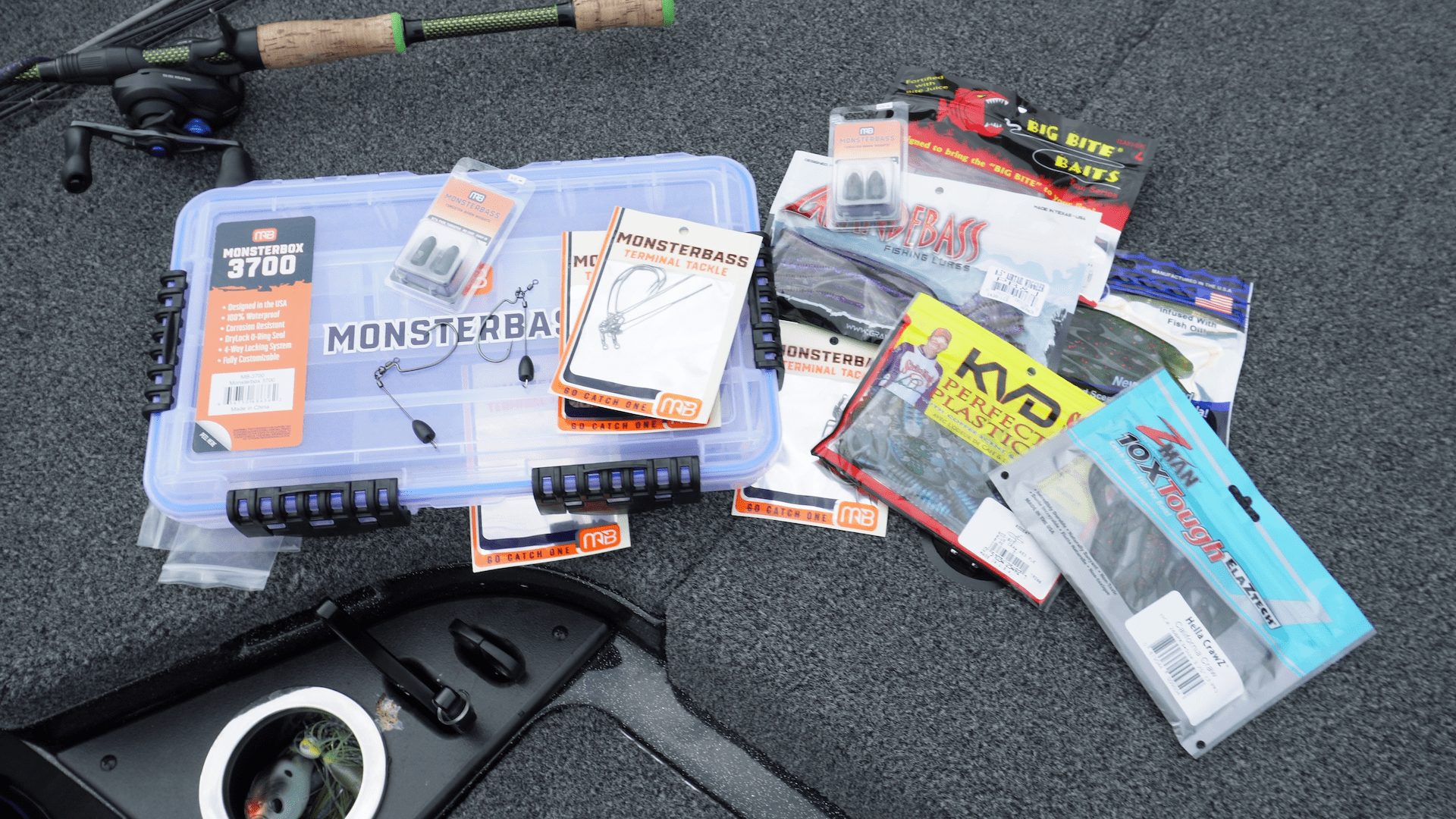 MONSTERBASS 41-Piece Tokyo Rig Kit Complete Bass Fishing Tackle Bundle