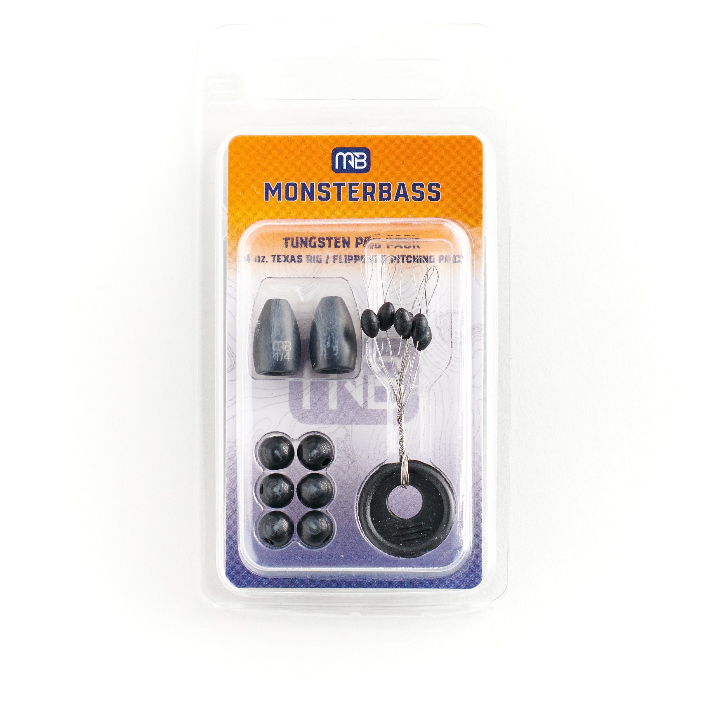 MONSTERBASS Tungsten Pro Pack Texas Rig 97% Pure Weights Beads Stops