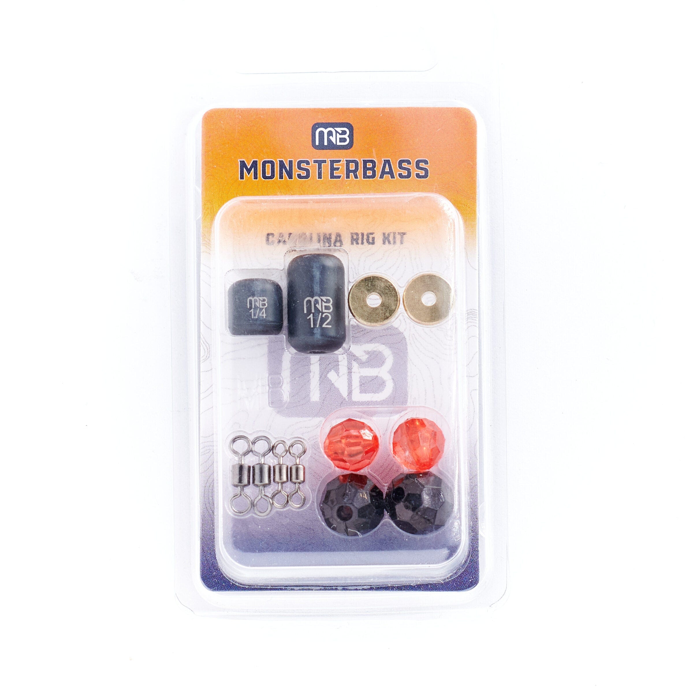 MONSTERBASS Tungsten Pro Pack Carolina Rig 97% Pure Weights Swivels Beads