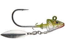 Mustad 3/8 oz Underspin Shad Jig Willow Blade Ball Bearing Swivel Bass