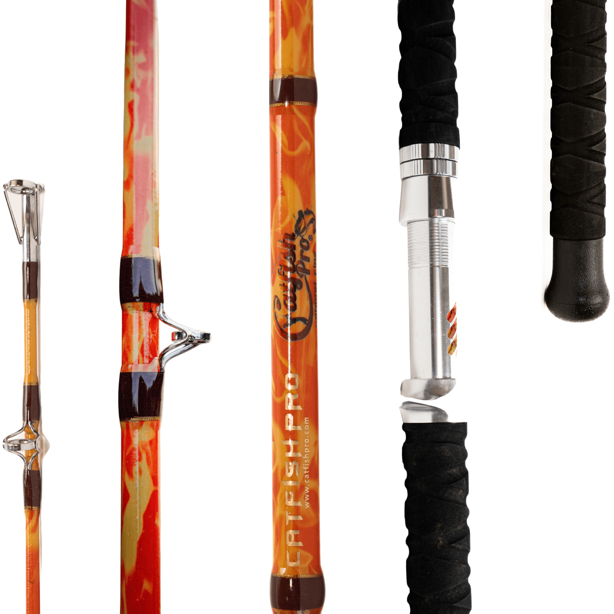 Catfish Pro Orange Dragon Fire 7'6" Glow-in-the-Dark Casting Rod