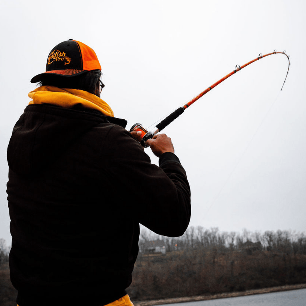 Catfish Pro Orange Dragon Fire 7'6" Glow-in-the-Dark Casting Rod