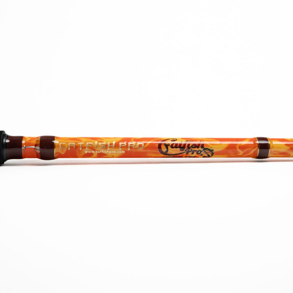 Catfish Pro Orange Dragon Fire 7'6" Glow-in-The-Dark Spinning Rod