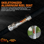 Catfish Pro Orange Dragon Fire 7'6" Glow-in-The-Dark Spinning Rod