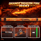 Catfish Pro Orange Dragon Fire 7'6" Glow-in-The-Dark Spinning Rod