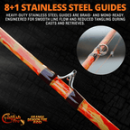 Catfish Pro Orange Dragon Fire 7'6" Glow-in-the-Dark Casting Rod