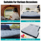 Dikasun 5.5-6.5ft Truck Bed Air Mattress Purple PVC Flocking Camping