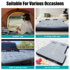 Dikasun 5.5-6.5ft Truck Bed Air Mattress Red PVC Flocking Camping