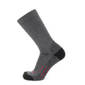 GRIP6 Merino Wool Crew Hiking Sock Midweight Moisture Wicking Gray USA Made