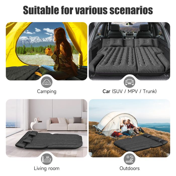 Dikasun Black SUV Air Mattress with Electric Pump and Charging Cable