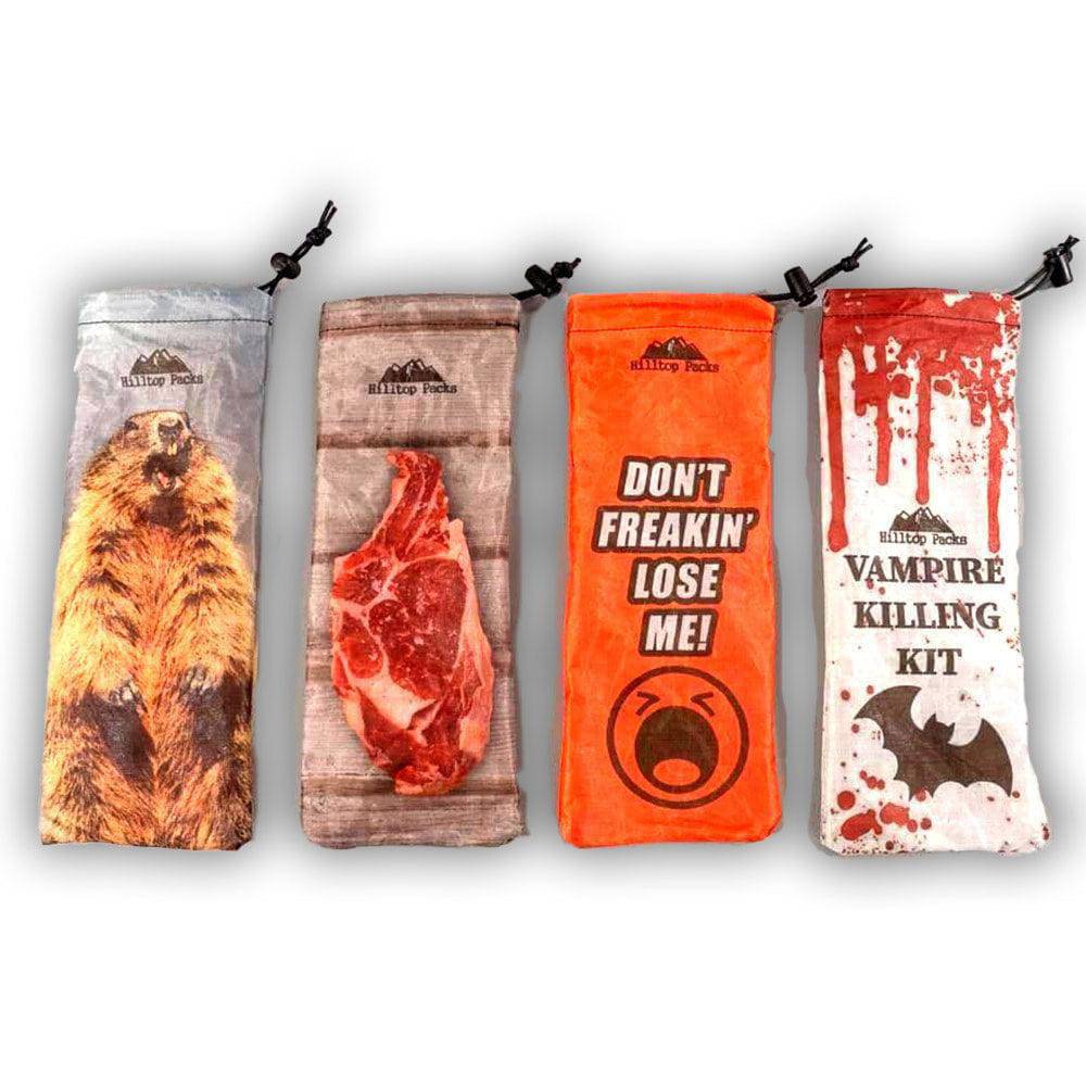 Hilltop Packs Tent Stake Stuff Sack Funny Prints D50T Ultralight USA