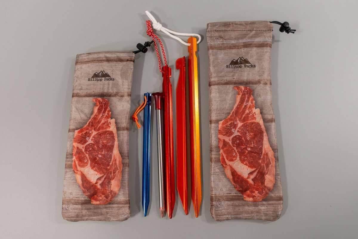 Hilltop Packs Tent Stake Stuff Sack Funny Prints D50T Ultralight USA
