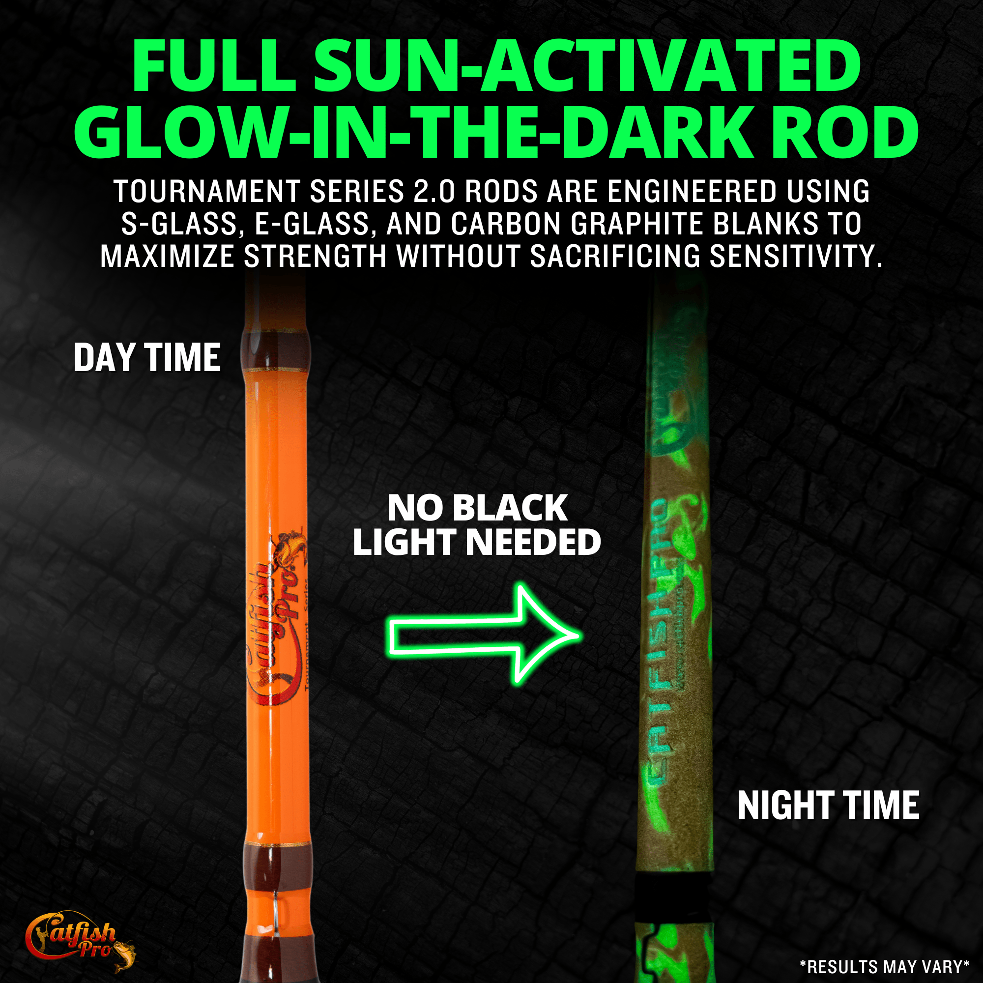 Catfish Pro Tournament Series 2.0 7'6" Glow-in-the-Dark Casting Rod