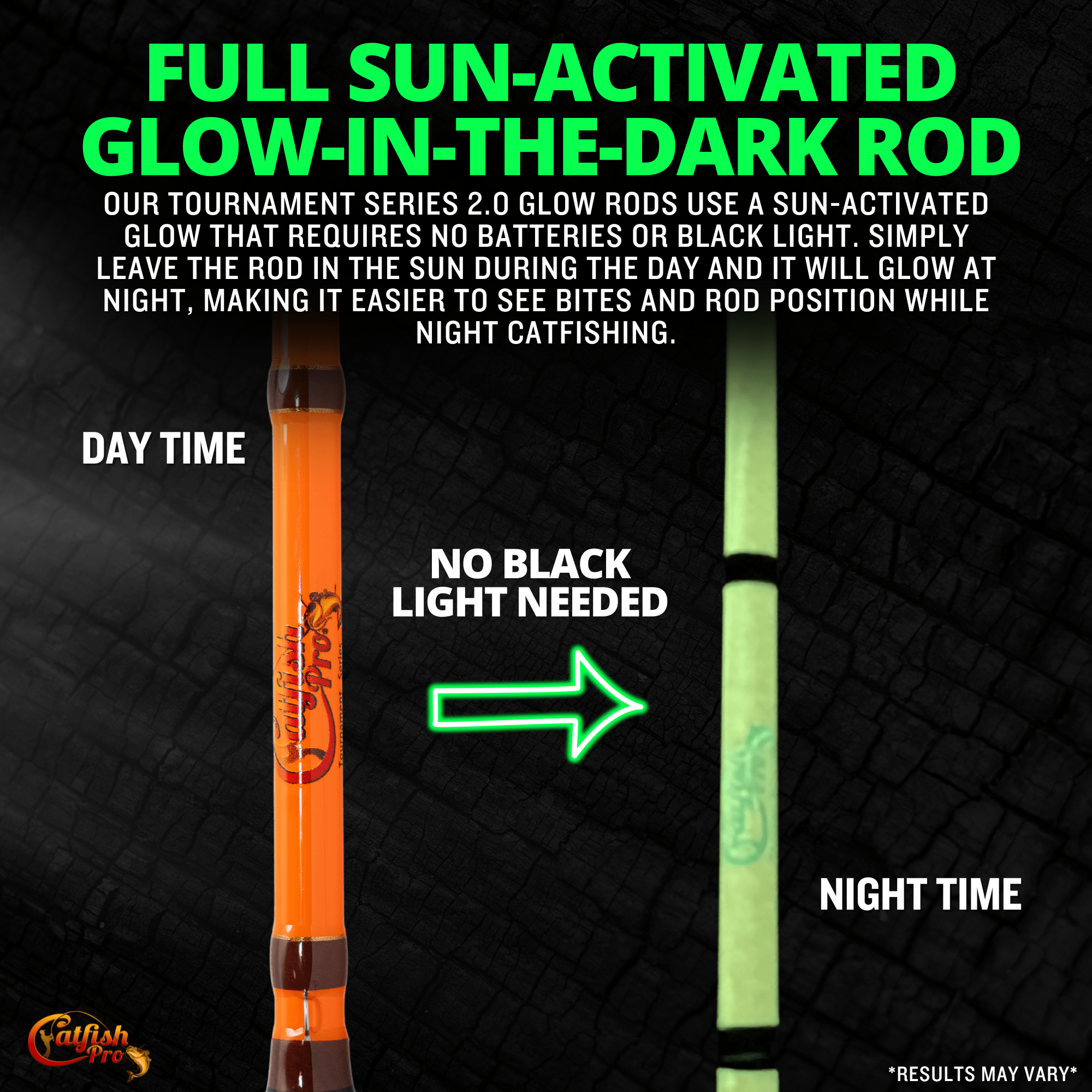 Catfish Pro Tournament Series 2.0 7'6" Glow Spinning Rod