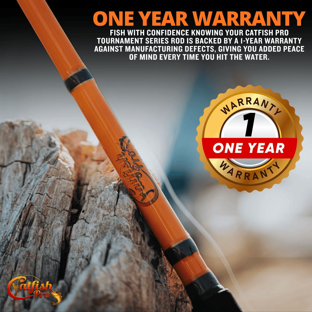 Catfish Pro 7'6" Tournament Casting Rod One-Piece with Glow-in-the-Dark Tip