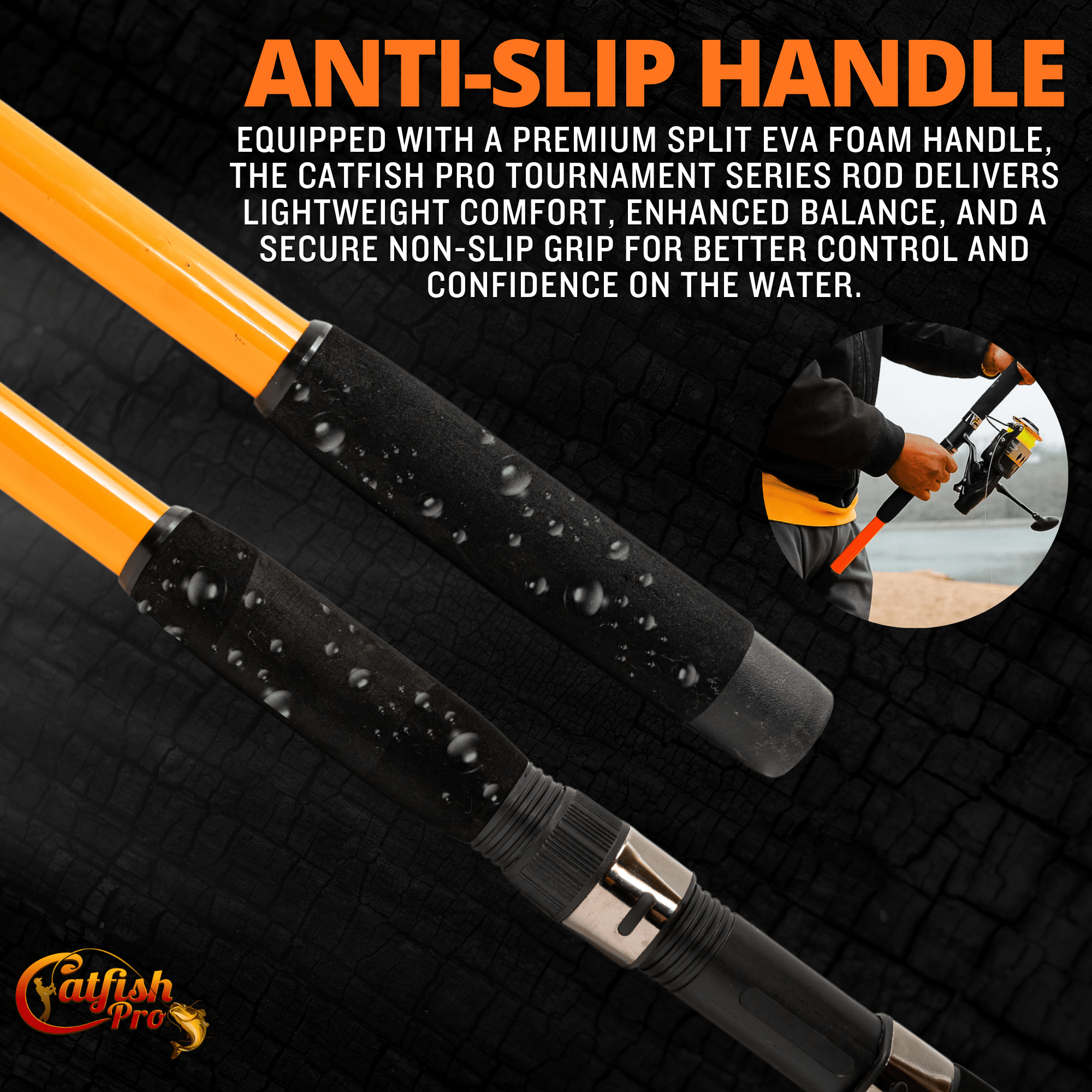 Catfish Pro 600CTS 7'6" Medium-Heavy Casting Rod Reel Combo 5.3:1 6+1BB
