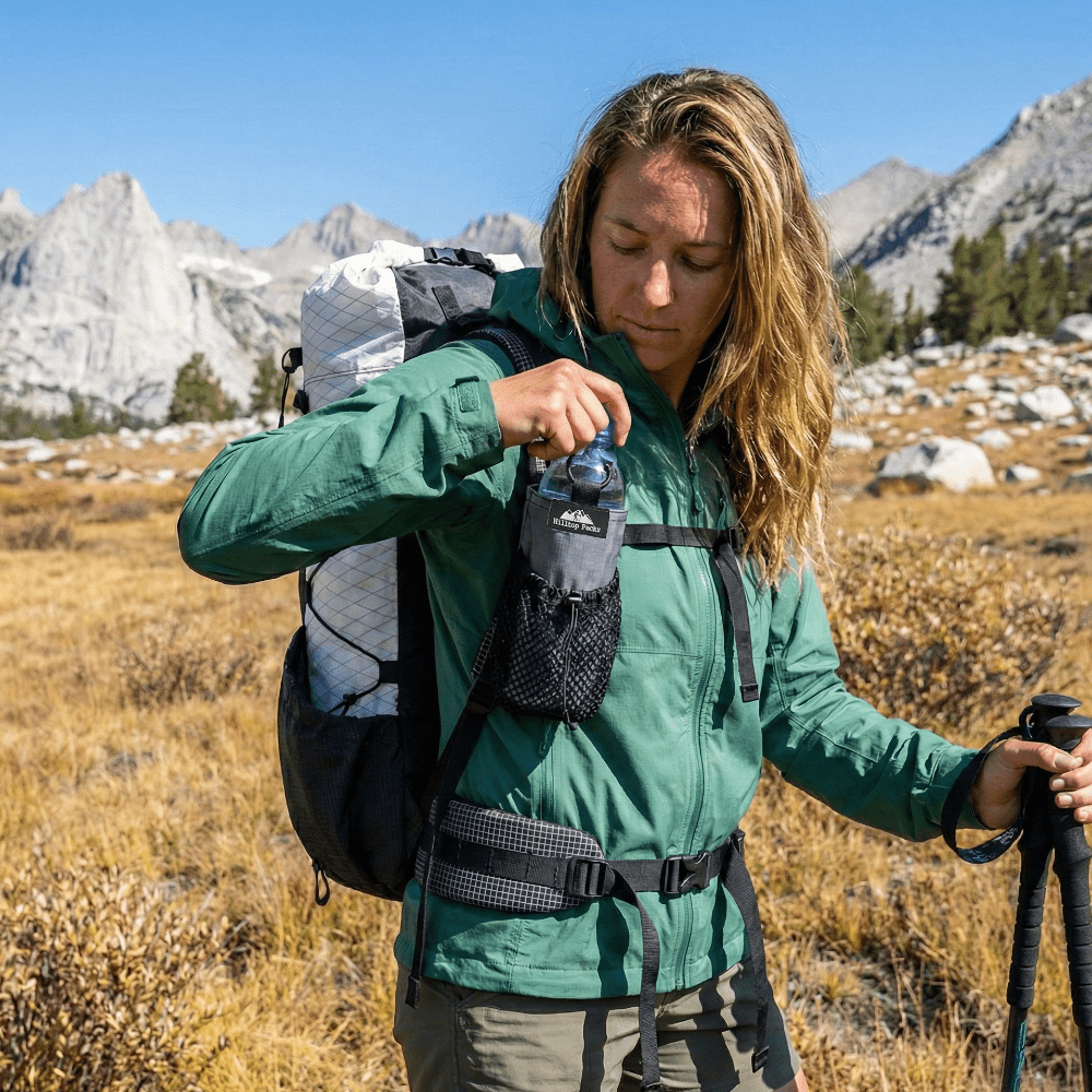 Hilltop Packs Water Bottle Shoulder Strap Pouch Hiking ECOPAK EPLX200