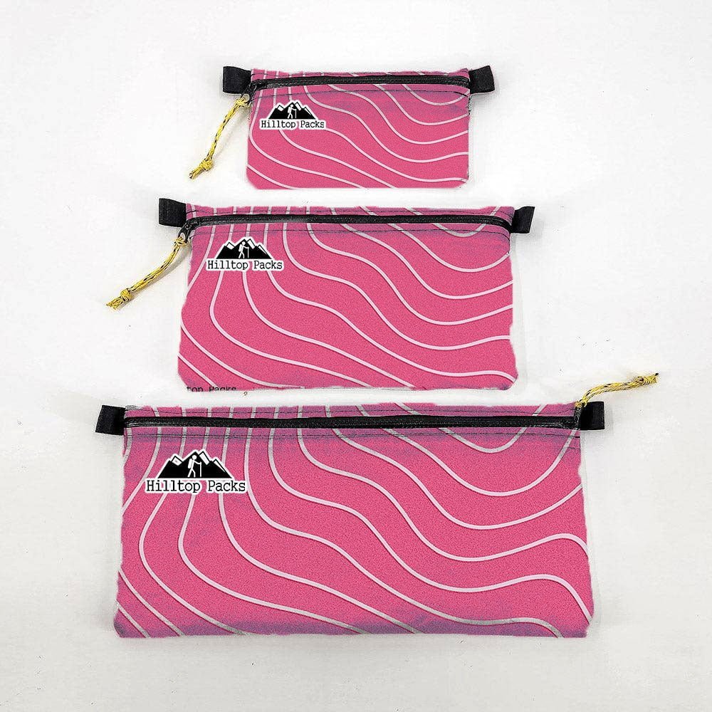 Hilltop Packs Zipper Pouch Topo Pattern D50T Ultralight USA