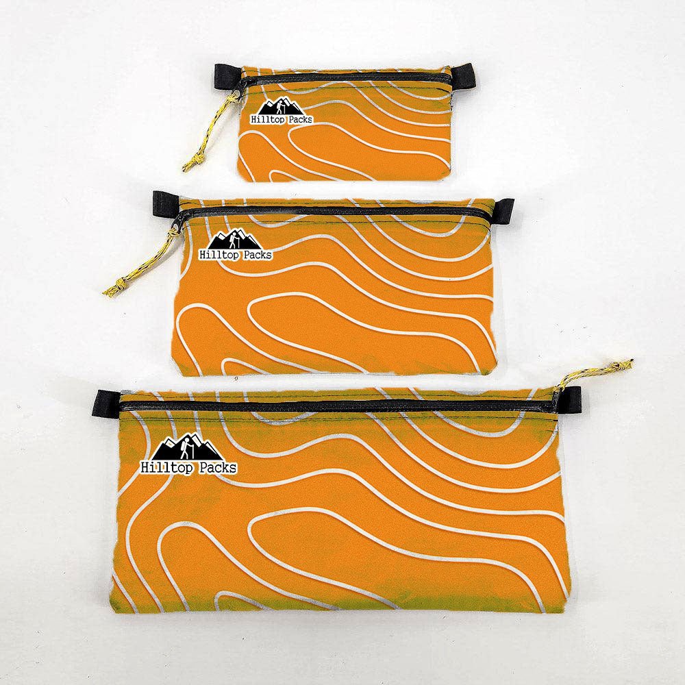 Hilltop Packs Zipper Pouch Topo Pattern D50T Ultralight USA