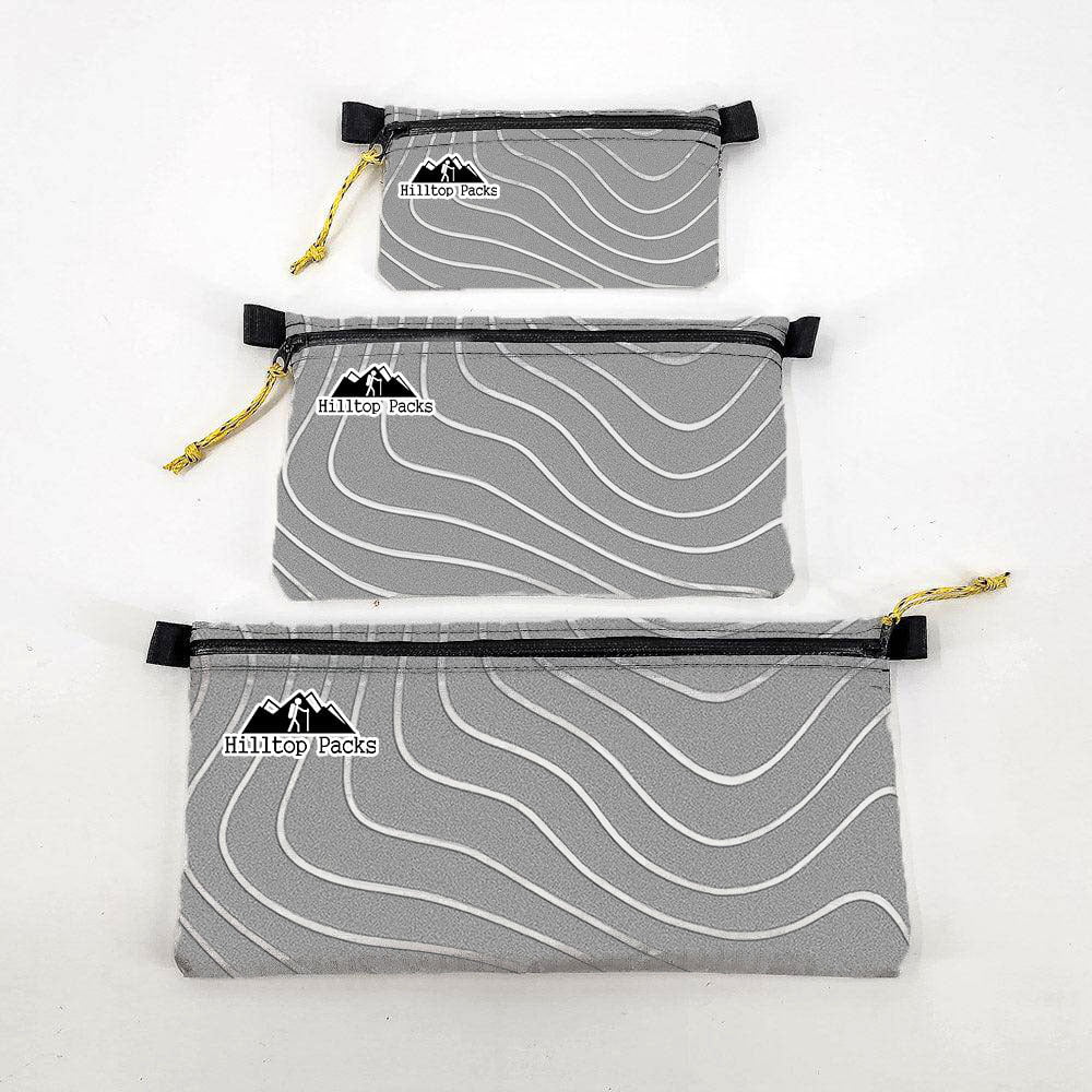 Hilltop Packs Zipper Pouch Topo Pattern D50T Ultralight USA
