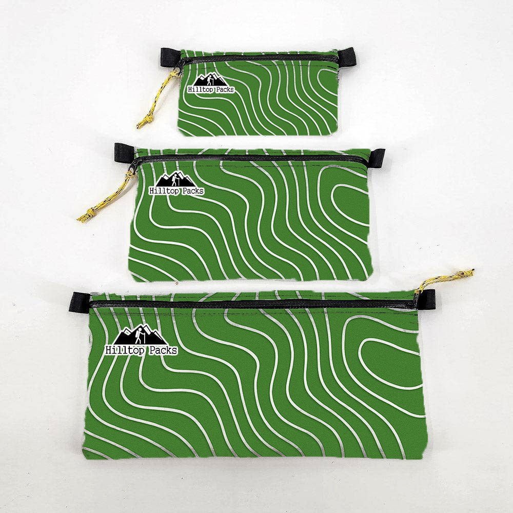 Hilltop Packs Zipper Pouch Topo Pattern D50T Ultralight USA