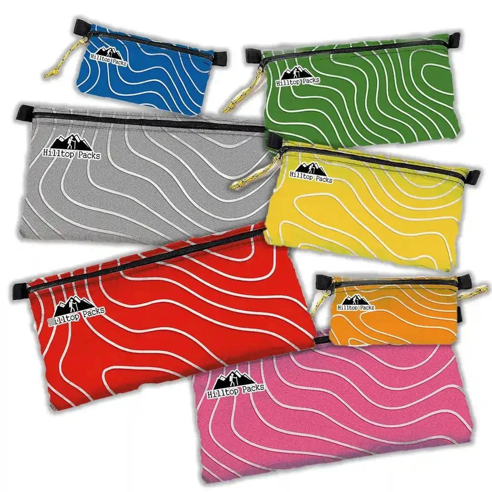 Hilltop Packs Zipper Pouch Topo Pattern D50T Ultralight USA