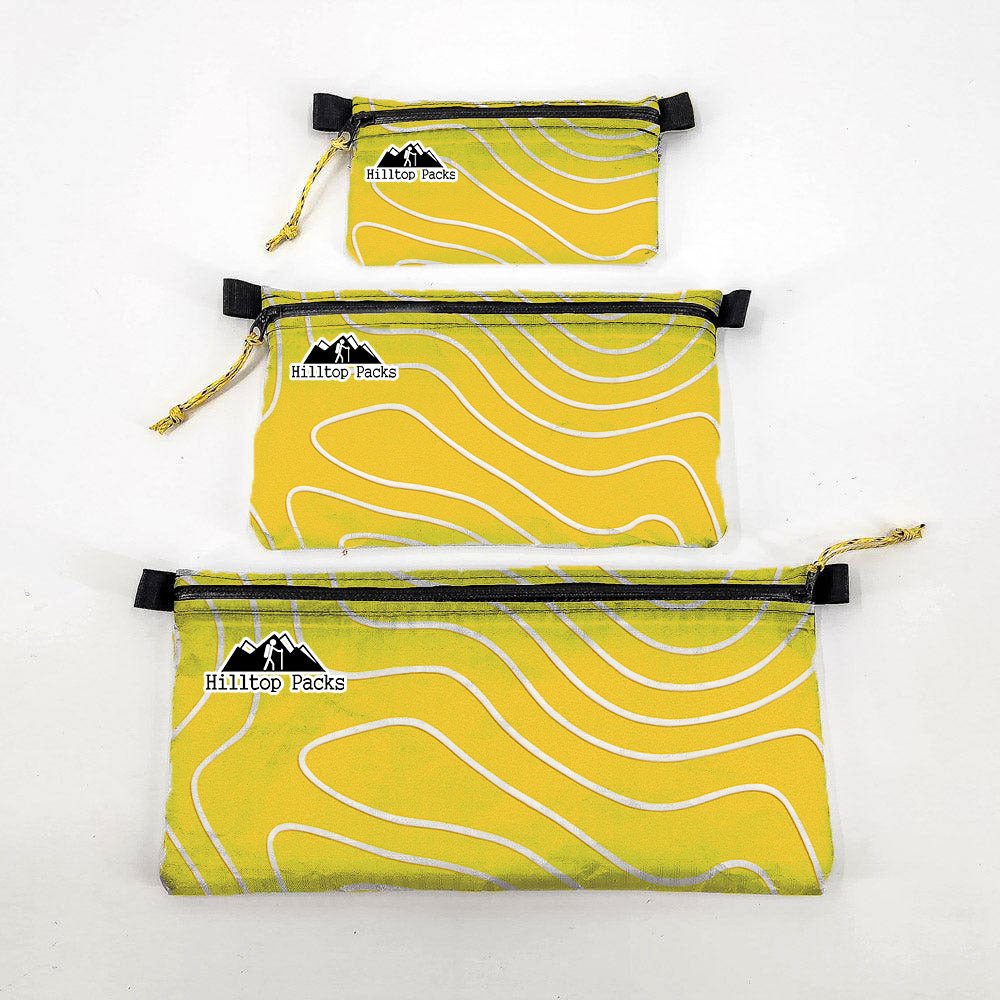 Hilltop Packs Zipper Pouch Topo Pattern D50T Ultralight USA